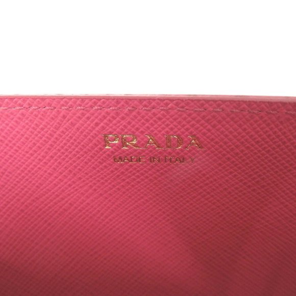 Prada 1DH002 Saffiano Leather Pink PEONIA Chain Wallet Long 1625PRADA - Picture 8 of 8